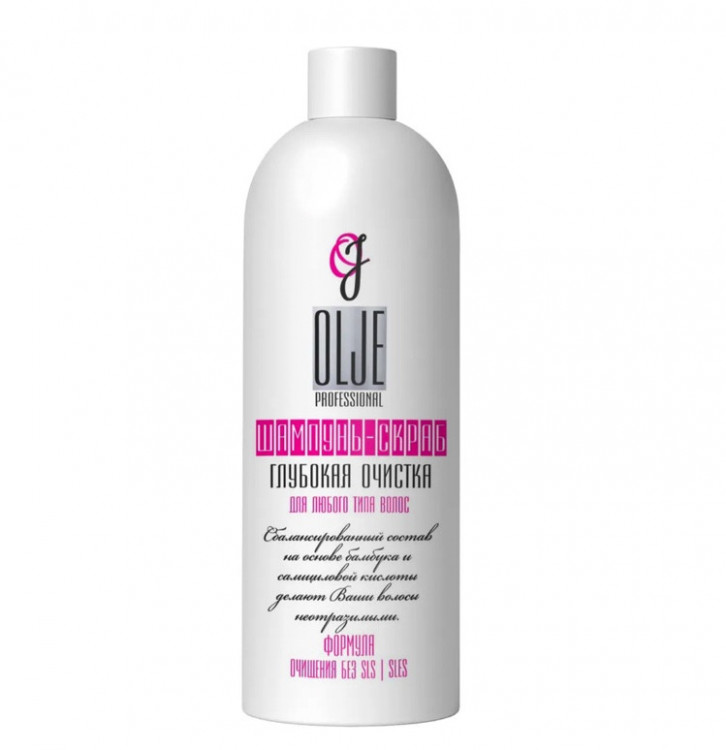 OLJE Шампунь – скраб глубокая очистка для любого типа волос, 1000 мл в Ставрополе